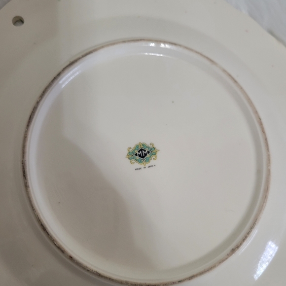 MM Japan Vtg Rose Cherry Peach Blossom Chintz Plate Cottagecore shabby chic - Picture 6 of 6